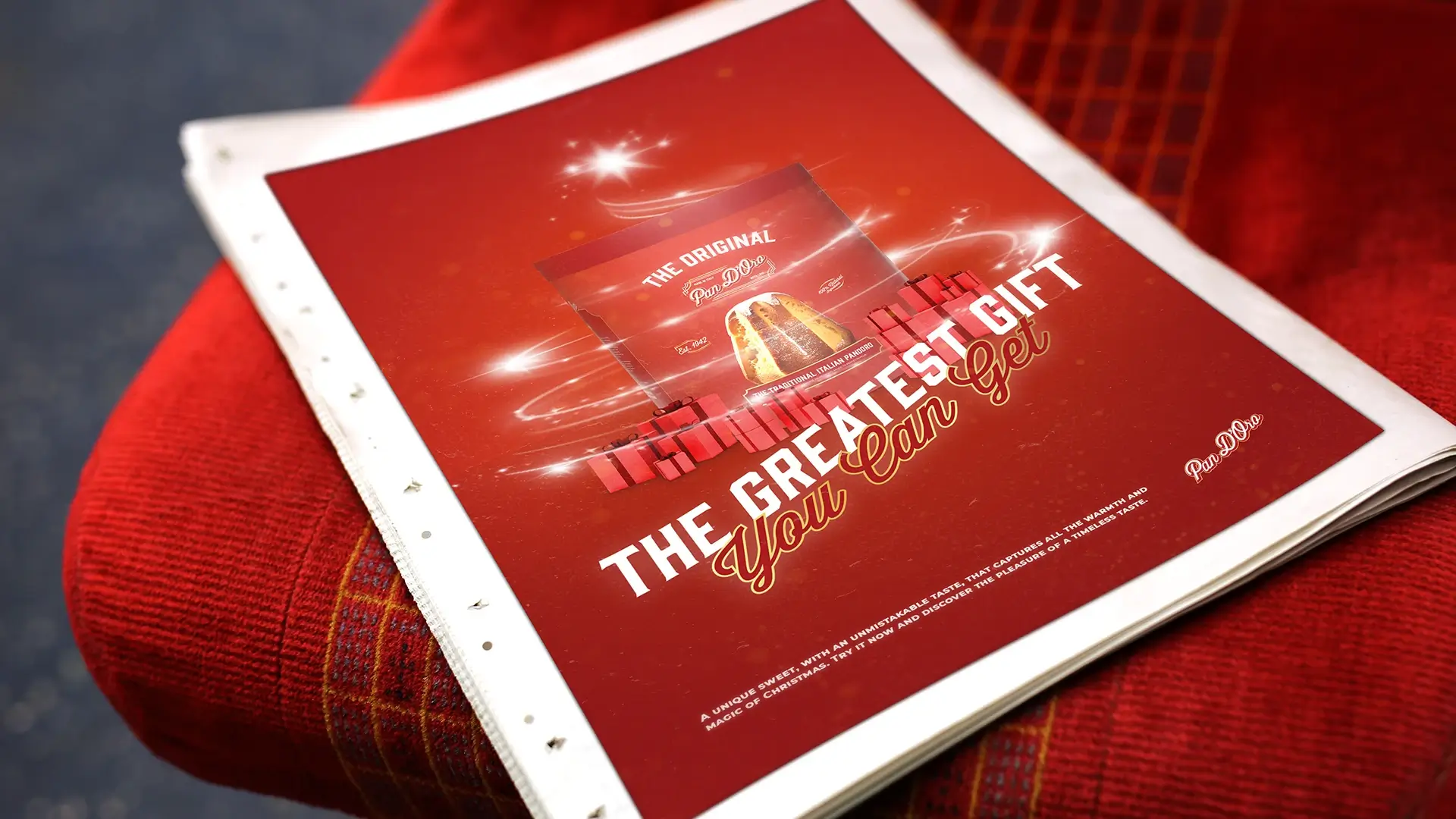 Pan D'Oro full page advertisement campaign