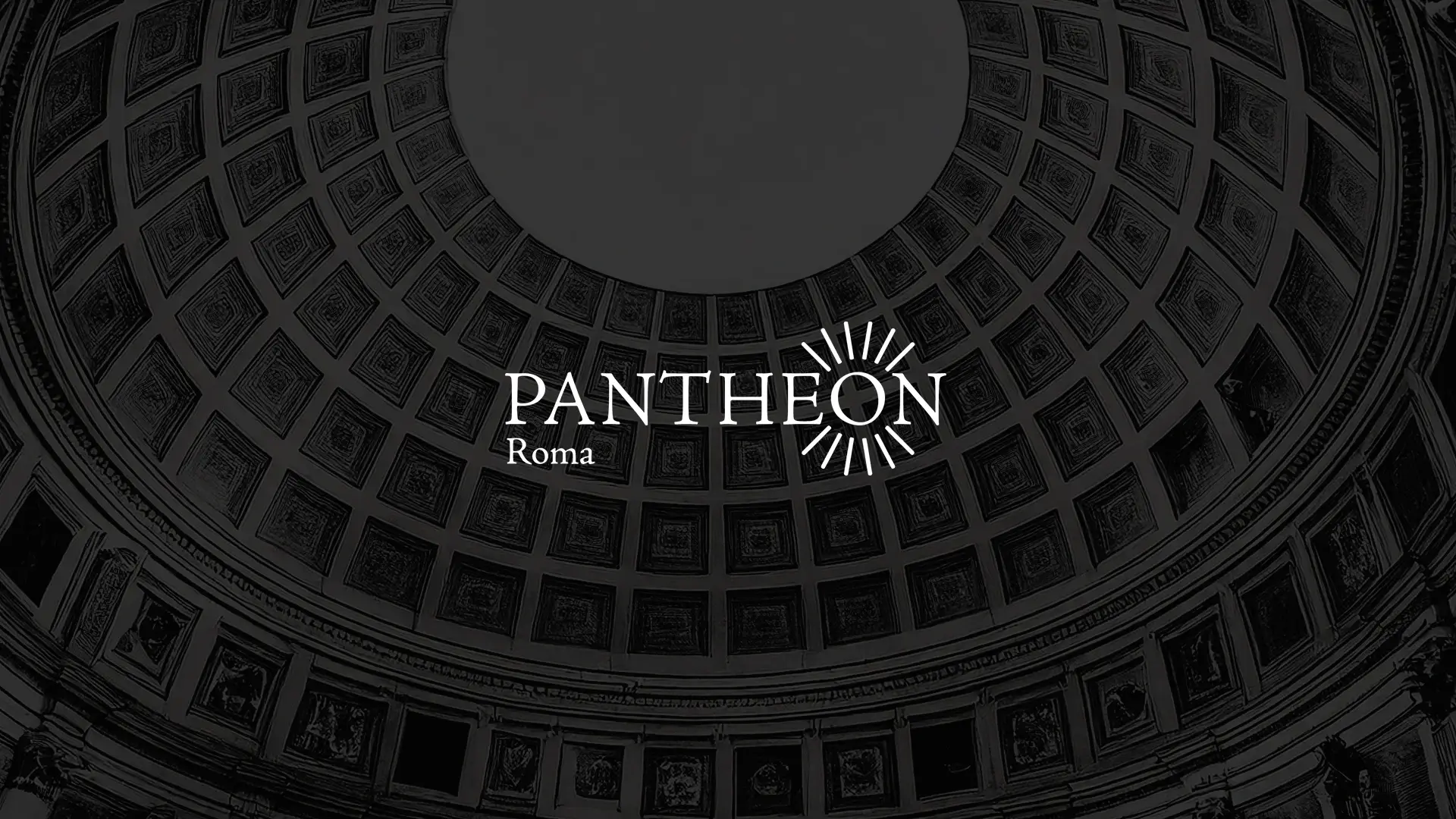 Hero image for the Pantheon Roma project, showing an artistic illustration